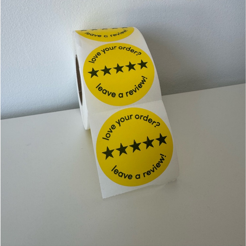 🎉BEST SELLING🎉⭐️100 Please Leave a Review Star Stickers label NEW - Picture 5 of 10